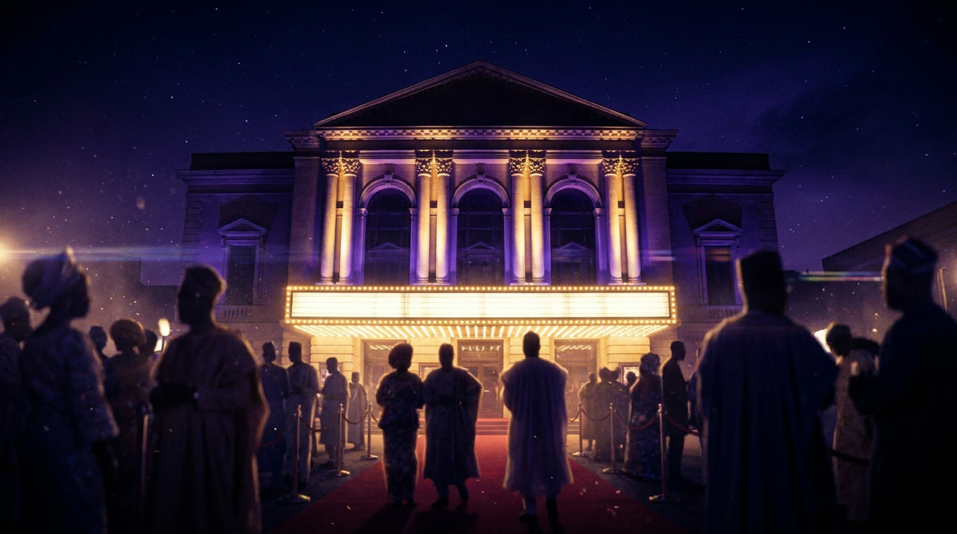 A night premiere at a grand Lagos cinema
